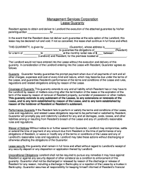 Lease Guaranty Agreement