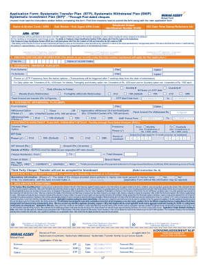Systematic Investment Plan Form