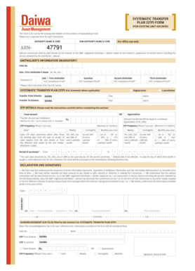 Daiwa Mutual Fund Systematic Transfer Plan Form