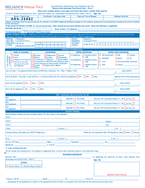 Reliance Dual Advantage Fixed Tenure Fund Application Form