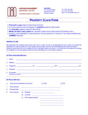 Property Claim Form