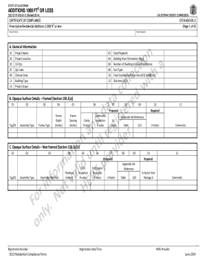 California Energy Commission Certificate of Compliance