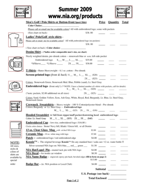 Microsoft PowerPoint - NIA Summer order form 6-09.ppt. - nia