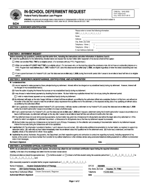 In-School Deferment Request Form