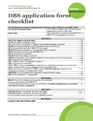 DBS Application Form
