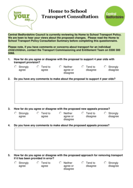 Home to School Transport Policy Consultation
