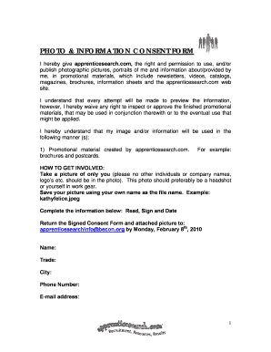 Photo and Information Consent Form