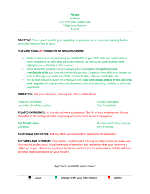 Employment Application Form