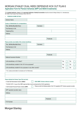 Morgan Stanley Dual Index Defensive Kick Out Plan 6 Application Form