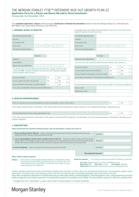 Morgan Stanley FTSE Defensive Kick Out Growth Plan 22 Application