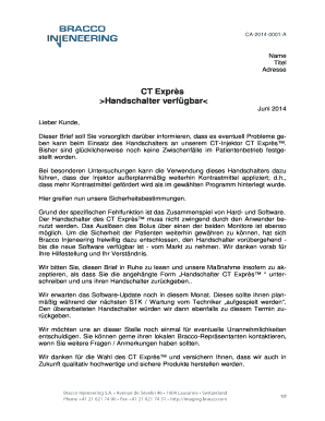 CT Exprès Handschalter Rückrufbenachrichtigung