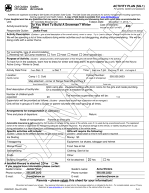 Girl Guides of Canada Activity Plan