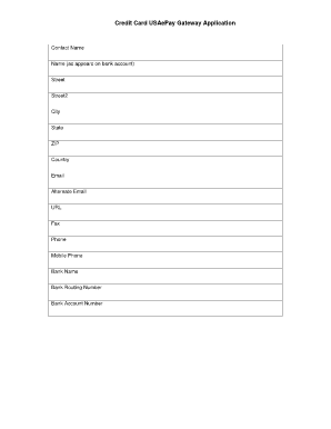 Credit Card USAePay Gateway Application