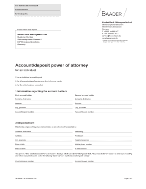 Konto-/Depotvollmacht
