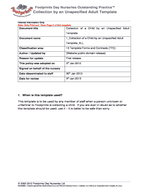 Child Collection Authorization Form