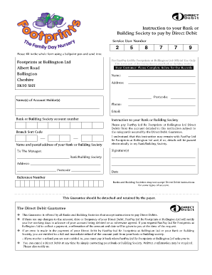 Direct Debit Instruction Form