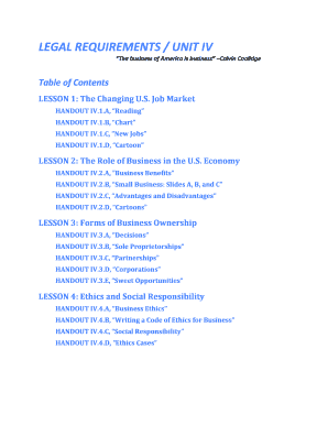 LEGAL REQUIREMENTS UNIT IV - Virtual Enterprises International