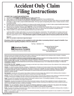 Accident Only Claim Form