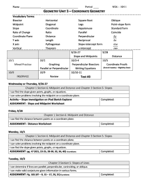Geometry Unit 3 Coordinate Geometry Worksheet