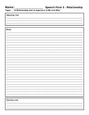 Speech Form 5 - Relationship