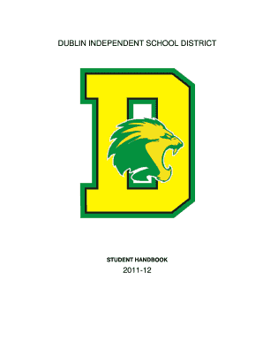 Dublin ISD Student Handbook Acknowledgment Form