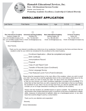 Enrollment Application