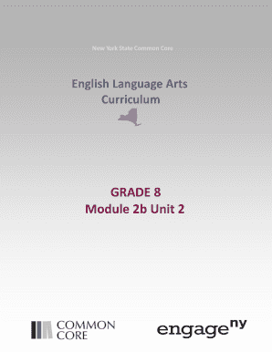 New York State Common Core English Language Arts Grade 8 Module 2b Unit 2