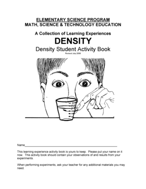 Density Student Activity Book