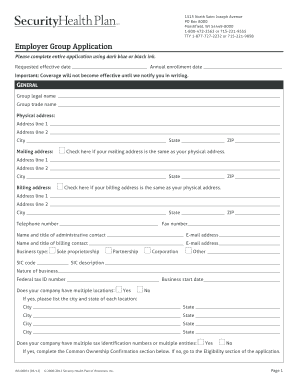 Employer Group Application