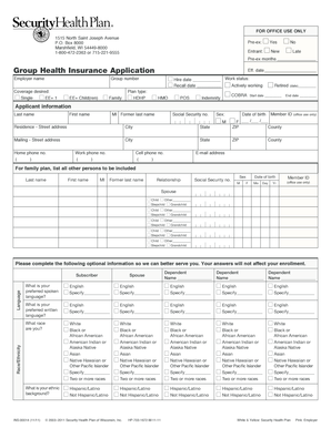 Group Health Insurance Application
