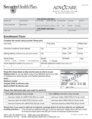 Advocare Medicare Enrollment Form