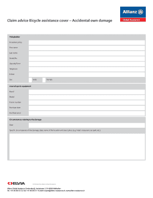 Schadensmeldung Fahrraddiebstahl