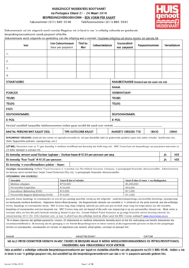 MSC Cruise Booking Form