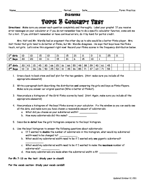 Statistics Practice Test
