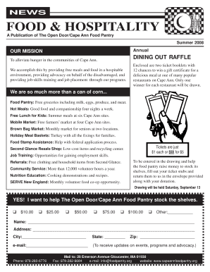 Cape Ann Food Pantry Donation Form