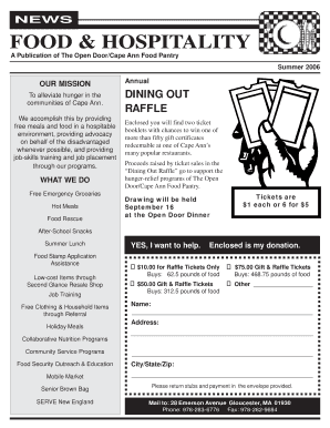 Cape Ann Food Pantry Donation Form