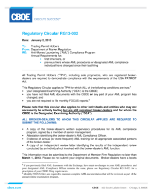 AML Compliance Program Annual Filing