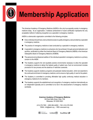 AAEM Membership Application