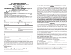 American Kennel Club Dog Show Entry Form