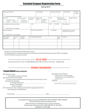 Extended Campus Registration Form