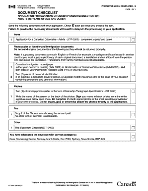 Application for Canadian Citizenship