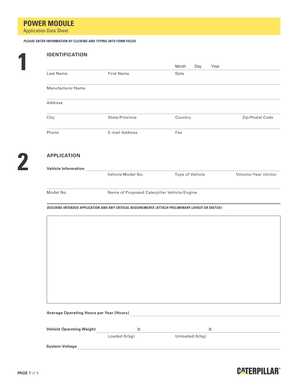 Power Module Application Data Sheet