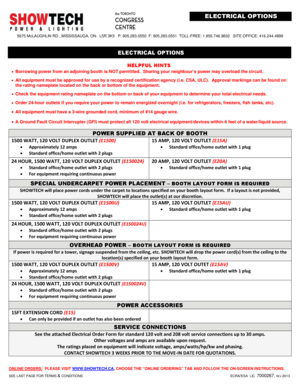 Electrical Order Form