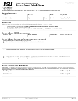 Resolve Parent Default Status Form