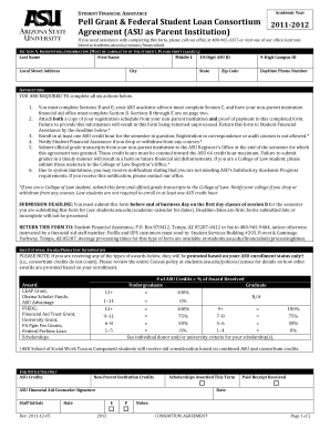 ASU Financial Aid Consortium Agreement