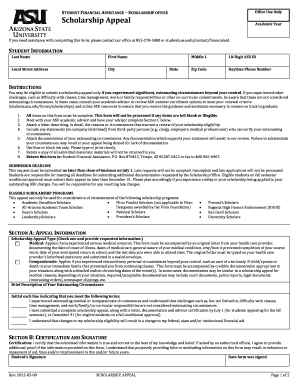 Scholarship Appeal Form