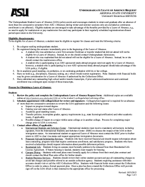 Undergraduate Leave of Absence Request Form