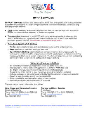 Homeless Veterans Reintegration Project Form