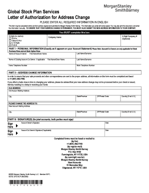 Letter of Authorization for Address Change