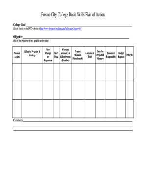 Action plan sample - fccwise